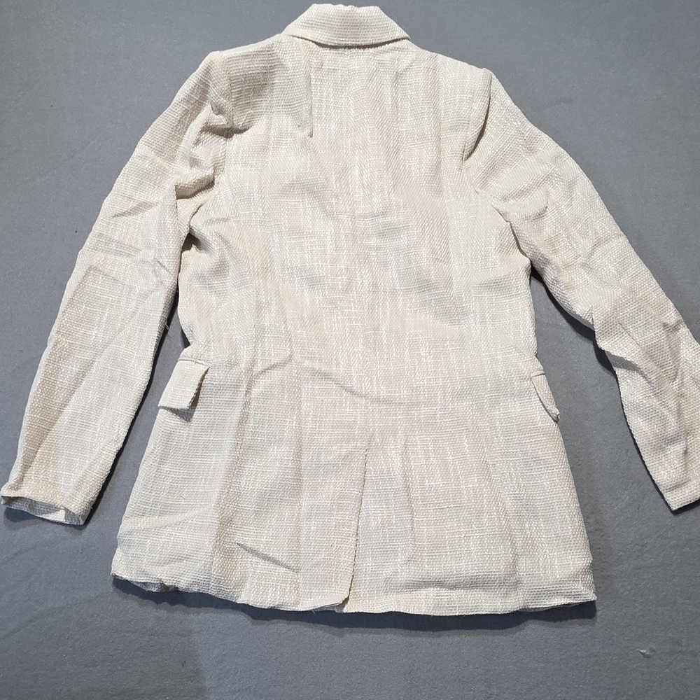 HYFVE Cream Double-Breasted Blazer New In Poly Bag PTP 20 - Picture 6 of 6
